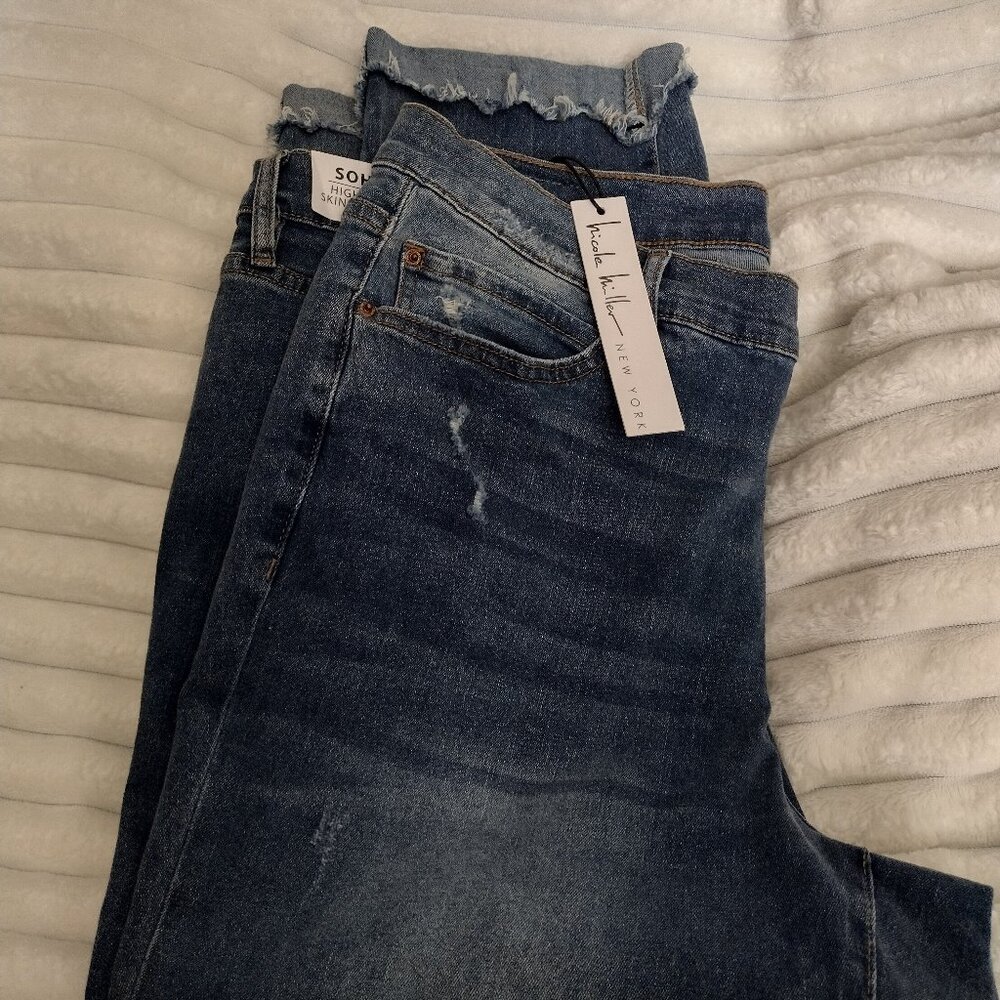 Nicole Miller New York SOHO High Rise Skinny Crop Jeans 18W NWT - Picture 5 of 16